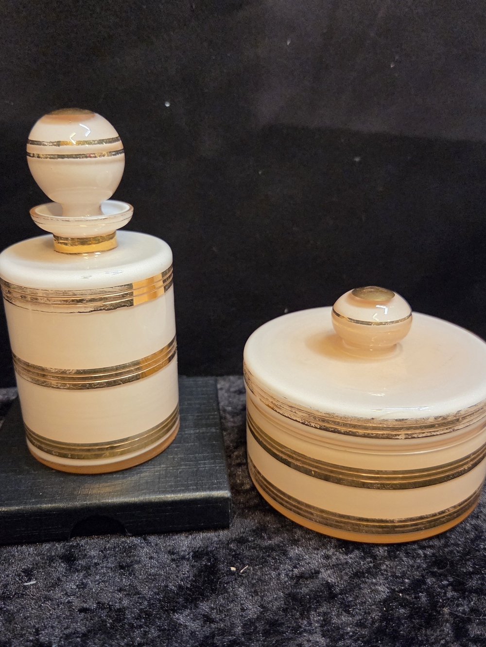 RARE IRICE US ZONE GERMANY Vanity Perfume Bottle Trinket Jar Box  Hollywood Glam